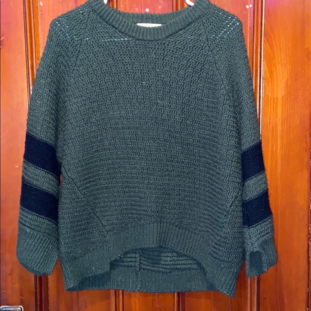 Dark green knitted sweater
